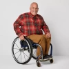 Mutual Weave Adaptive Mens Big And Tall Easy-on + Easy-off Seated Wear Adaptive Relaxed Fit Flat Front Pants In Multi