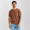 Mutual Weave Chunky Thermal Mens Crew Neck Short Sleeve T-shirt In Multi