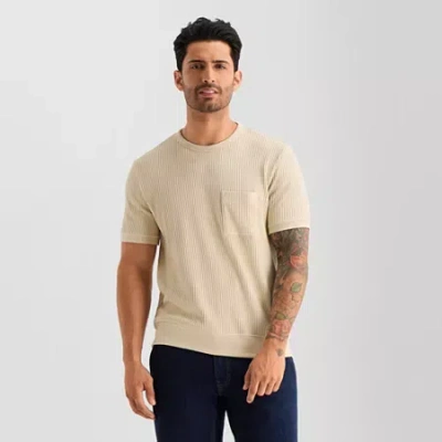 Mutual Weave Chunky Thermal Mens Crew Neck Short Sleeve T-shirt In Multi