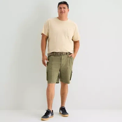 Mutual Weave Mens 10" Big And Tall Cargo Short In Green