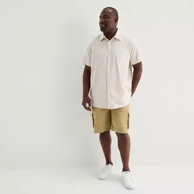 Mutual Weave Mens 10" Big And Tall Cargo Short In Brown