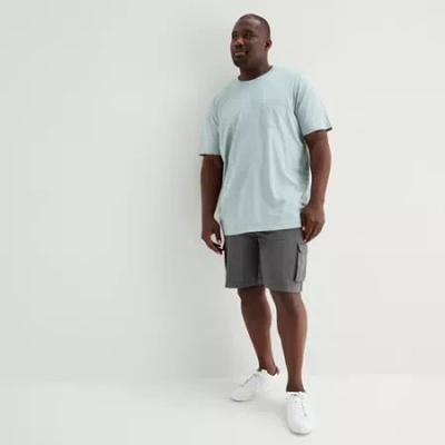 Mutual Weave Mens 10" Big And Tall Cargo Short In Gray