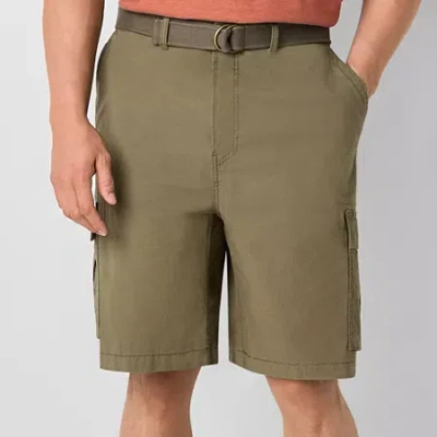 Mutual Weave Mens 10" Mid Rise Big And Tall Cargo Short In Green