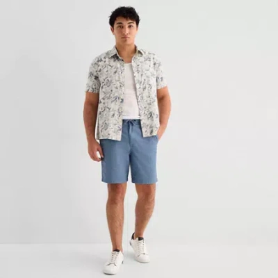 Mutual Weave Mens 11" High Rise Pull-on Short In Blue