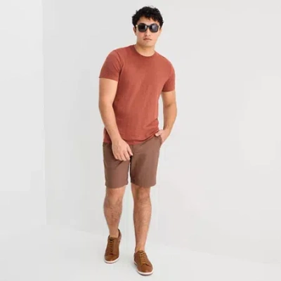 Mutual Weave Mens 11" High Rise Pull-on Short In Brown