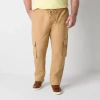 Mutual Weave Mens Big And Tall Relaxed Fit Cargo Pants In Brown