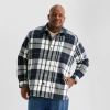 Mutual Weave Mens Big And Tall Shirt Jacket In Blue