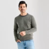 Mutual Weave Mens Crew Neck Long Sleeve Pullover Sweater In Gray