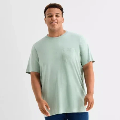 Mutual Weave Mens Crew Neck Short Sleeve Big And Tall T-shirt In Green