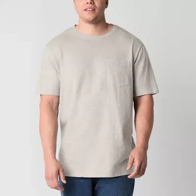 Mutual Weave Mens Crew Neck Short Sleeve Big And Tall T-shirt In Gray