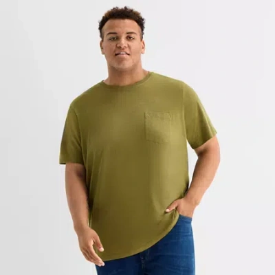 Mutual Weave Mens Crew Neck Short Sleeve Big And Tall T-shirt In Green