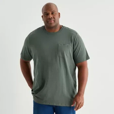 Mutual Weave Mens Crew Neck Short Sleeve Big And Tall T-shirt In Green