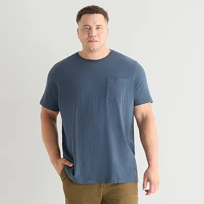 Mutual Weave Mens Crew Neck Short Sleeve Big And Tall T-shirt In Blue