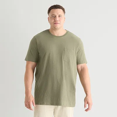 Mutual Weave Mens Crew Neck Short Sleeve Big And Tall T-shirt In Green