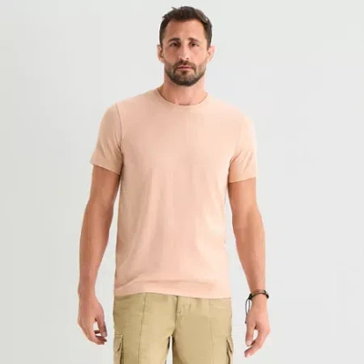 Mutual Weave Mens Crew Neck Short Sleeve T-shirt In Pink