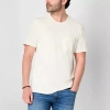 Mutual Weave Mens Crew Neck Short Sleeve T-shirt In White