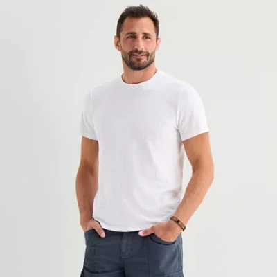 Mutual Weave Mens Crew Neck Short Sleeve T-shirt In White