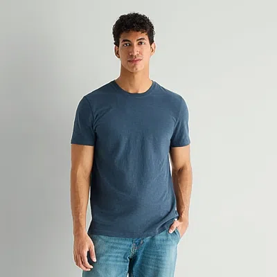 Mutual Weave Mens Crew Neck Short Sleeve T-shirt In Blue