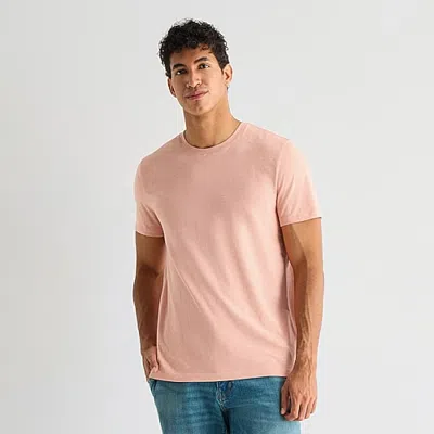 Mutual Weave Mens Crew Neck Short Sleeve T-shirt In Orange