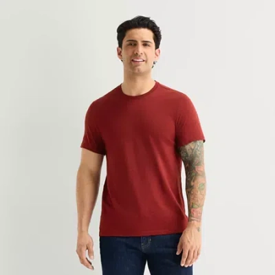 Mutual Weave Mens Crew Neck Short Sleeve T-shirt In Red