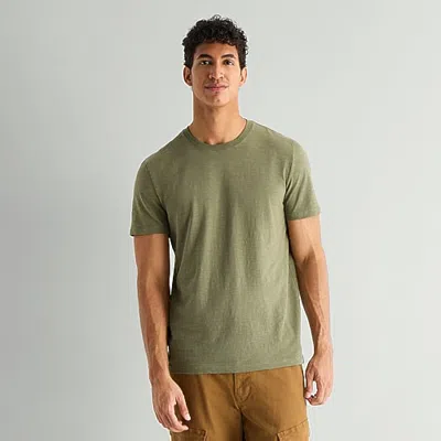 Mutual Weave Mens Crew Neck Short Sleeve T-shirt In Silver