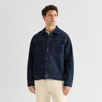 Mutual Weave Mens Denim Jacket In Blue