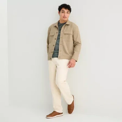 Mutual Weave Mens Denim Shirt Jacket In Brown