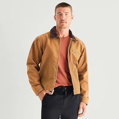 Mutual Weave Mens Lightweight Work Jacket In Brown
