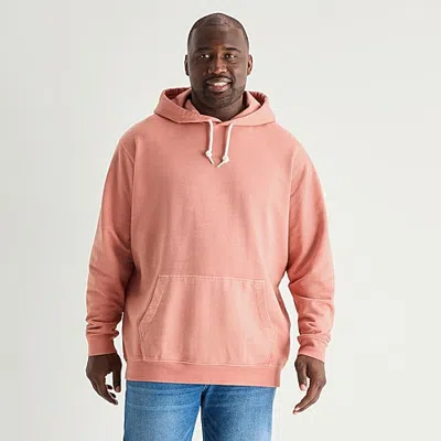 Mutual Weave Mens Long Sleeve Big And Tall Hoodie In Beige