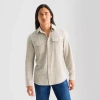 Mutual Weave Mens Long Sleeve Classic Fit Button-down Shirt In Neutral
