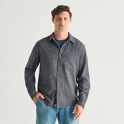 Mutual Weave Mens Long Sleeve Classic Fit Flannel Shirt In Black