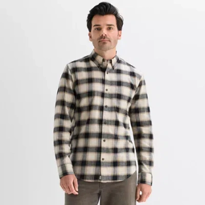 Mutual Weave Mens Long Sleeve Lightweight Flannel Shirt In Animal Print