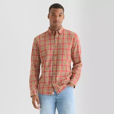 Mutual Weave Mens Long Sleeve Lightweight Flannel Shirt In Multi