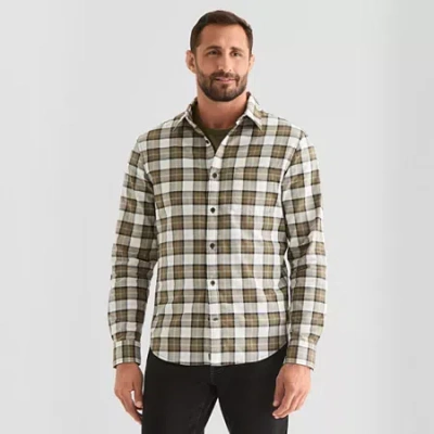 Mutual Weave Mens Long Sleeve Plaid Poplin Button-down Shirt In Multi