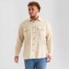 Mutual Weave Mens Long Sleeve Regular Fit Big And Tall Flannel Shirt In Neutral
