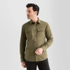 Mutual Weave Mens Long Sleeve Regular Fit Button-down Shirt In Green