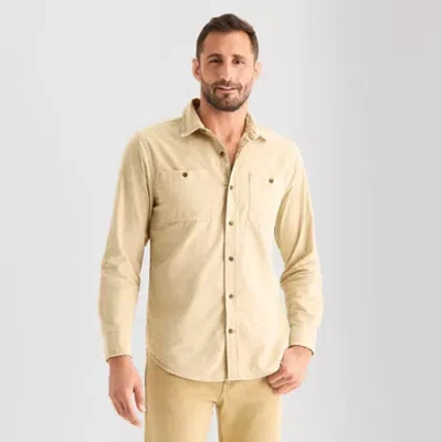 Mutual Weave Mens Long Sleeve Regular Fit Button-down Shirt In Neutral