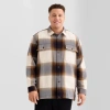 Mutual Weave Mens Midweight Big And Tall Shirt Jacket In Brown