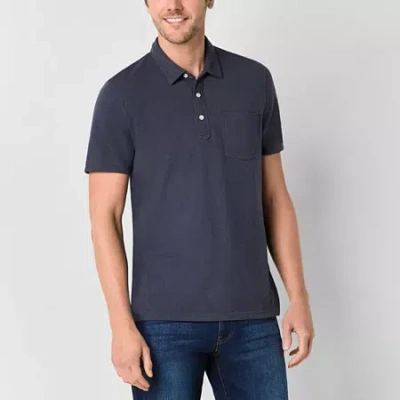 Mutual Weave Mens Regular Fit Easy-on + Easy-off Adaptive Short Sleeve Polo Shirt In Multi