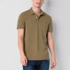 Mutual Weave Mens Regular Fit Short Sleeve Pocket Polo Shirt In Green
