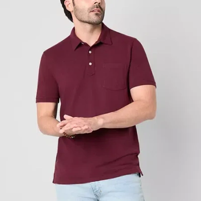 Mutual Weave Mens Regular Fit Short Sleeve Pocket Polo Shirt In Multi