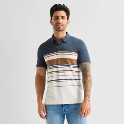 Mutual Weave Mens Regular Fit Short Sleeve Polo Shirt In Multi