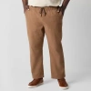 Mutual Weave Mens Relaxed Fit Big And Tall Drawstring Pant In Brown