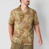 Mutual Weave Mens Short Sleeve Big And Tall Camp Shirt In Green