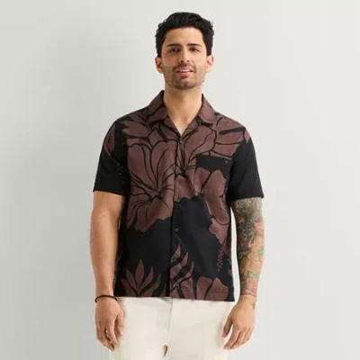 Mutual Weave Mens Short Sleeve Camp Shirt In Multi