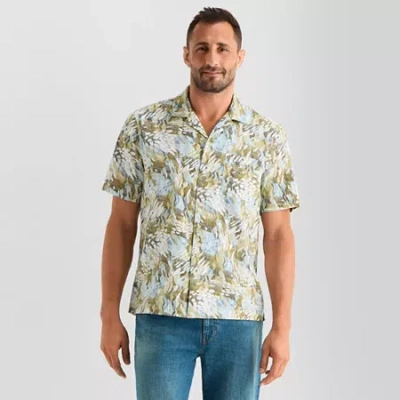 Mutual Weave Mens Short Sleeve Camp Shirt In Multi