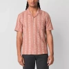 Mutual Weave Mens Short Sleeve Camp Shirt In Pink