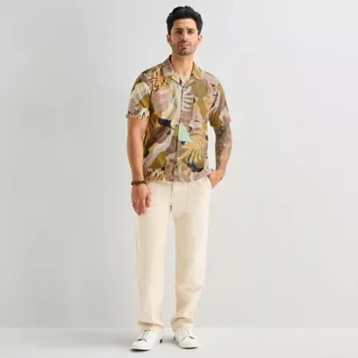 Mutual Weave Mens Short Sleeve Camp Shirt In Multi