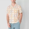 Mutual Weave Mens Short Sleeve Camp Shirt In Neutral