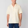 Mutual Weave Mens Short Sleeve Camp Shirt In Neutral